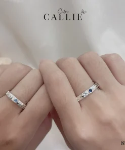 Alternative view of N398 - Nhẫn bạc thiết kế Callie Silver đá màu đai cỏ 4 lá