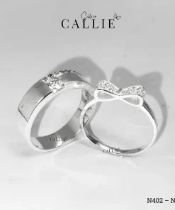 N402 - N519: Nhẫn bạc thiết kế Callie Silver hình nơ