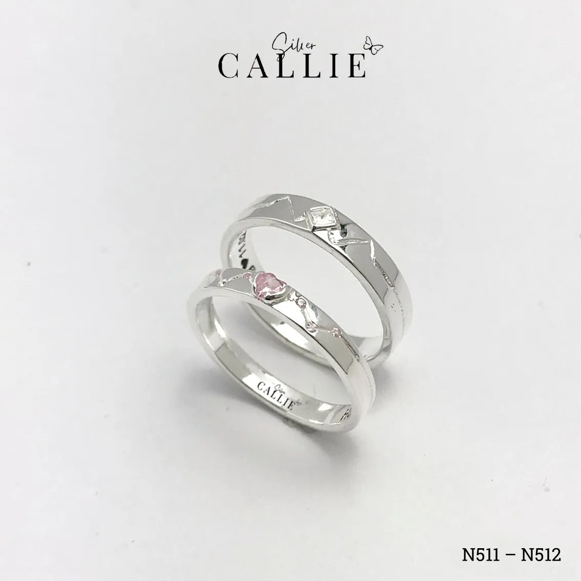 N511 - N512: Nhẫn Bạc Thiết Kế Callie Silver Họa Tiết Ziczac - Hình ảnh 2