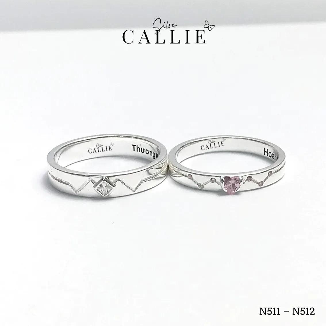 N511 - N512: Nhẫn Bạc Thiết Kế Callie Silver Họa Tiết Ziczac - Hình ảnh 3