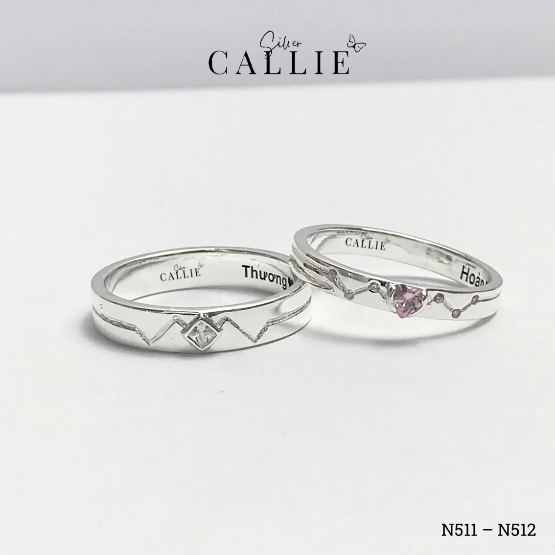 N511 - N512: Nhẫn Bạc Thiết Kế Callie Silver Họa Tiết Ziczac - Hình ảnh 6