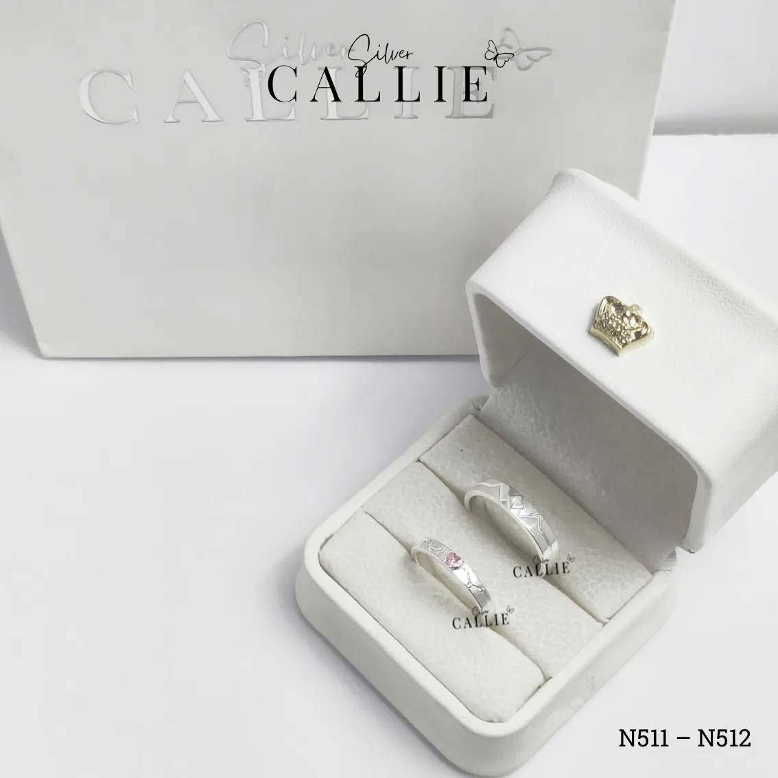 N511 - N512: Nhẫn Bạc Thiết Kế Callie Silver Họa Tiết Ziczac - Hình ảnh 8
