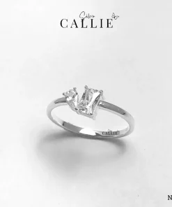 Alternative view of N516 - Nhẫn Bạc Thiết Kế Callie Silver Đá Ghép Trái Tim