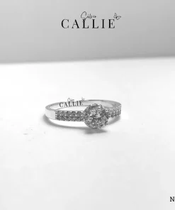 Alternative view of N532 - Nhẫn Bạc Thiết Kế Callie Silver 1 Viên Chủ 8 Chấu