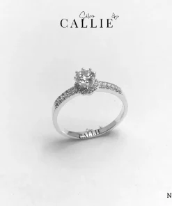N532 - Nhẫn Bạc Thiết Kế Callie Silver 1 Viên Chủ 8 Chấu
