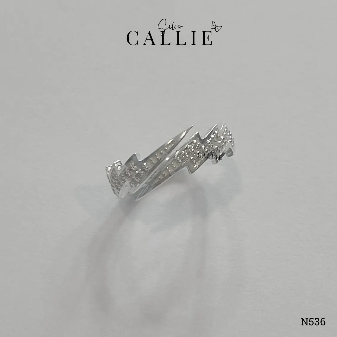 N536 - Nhẫn Bạc Thiết Kế Callie Silver Tia Sét - Image 2