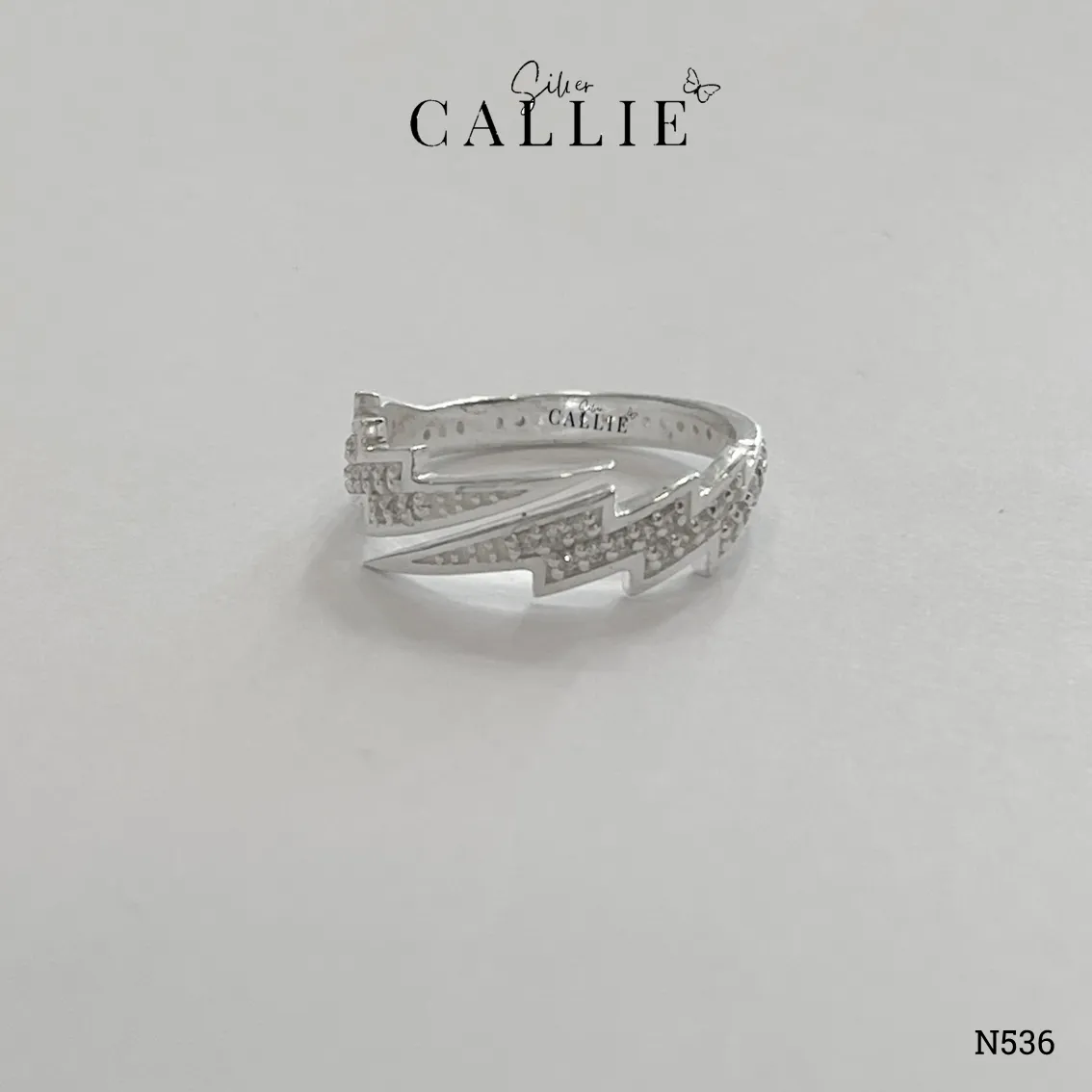 N536 - Nhẫn Bạc Thiết Kế Callie Silver Tia Sét - Image 3