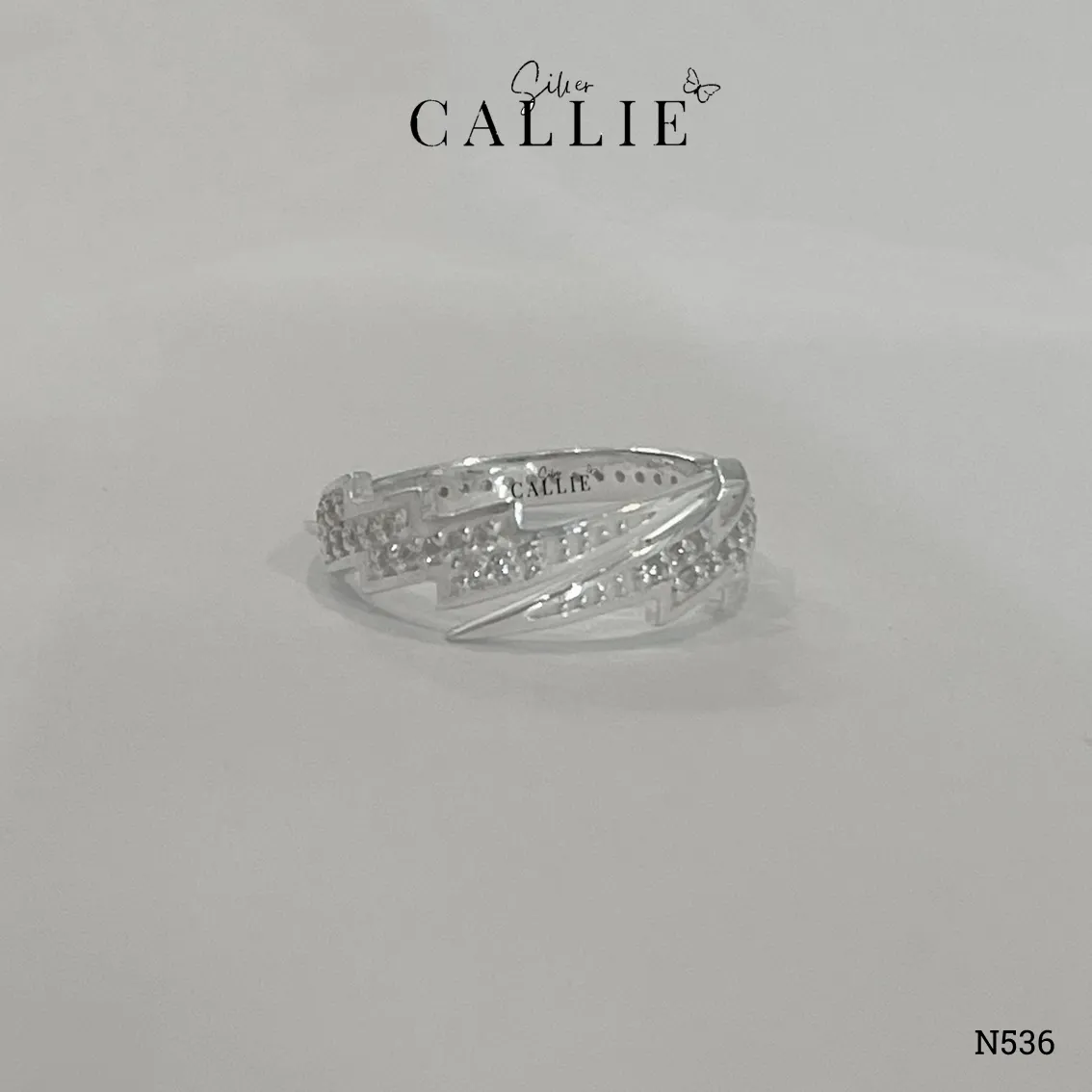 N536 - Nhẫn Bạc Thiết Kế Callie Silver Tia Sét - Image 5