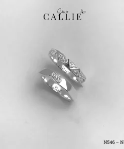 N546 - N547: Nhẫn Bạc Thiết Kế Callie Silver Đa Giác