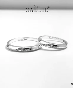 Alternative view of N550 - Nhẫn Bạc Thiết Kế Callie Silver Gợn Sóng Đai 3li