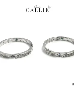 Alternative view of N556 - Nhẫn Bạc Thiết Kế Callie Silver Bông Tuyết Đính Đá 2 Mặt