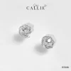 BT208 - Bông Tai Bạc Thiết Kế Callie Silver Hoa Hồng Đính Đá