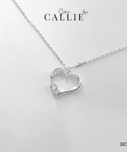 DC260 - Dây chuyền bạc thiết kế Callie Silver trái tim đính đá