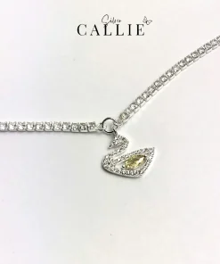 Alternative view of Lắc Tay Bạc Callie Silver Dây Đá Kèm Charm Thiên Nga