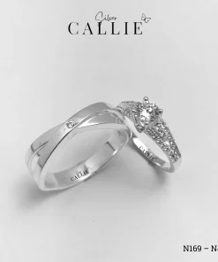 N426 - N169: Nhẫn Bạc Đôi Thiết Kế Callie Silver