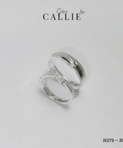 N379 - N565: Nhẫn bạc đôi thiết kế Callie Silver nơ