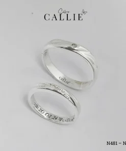 Alternative view of N571 - N481: Nhẫn Bạc Thiết Kế Callie Silver Xoắn Đính Đá