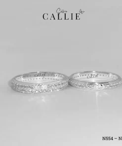 N554 - N555: Nhẫn Bạc Thiết Kế Callie Silver Đính Đá Full Nhẫn