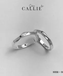 Nhẫn Bạc Đôi Thiết Kế Callie Silver Moon&Sun