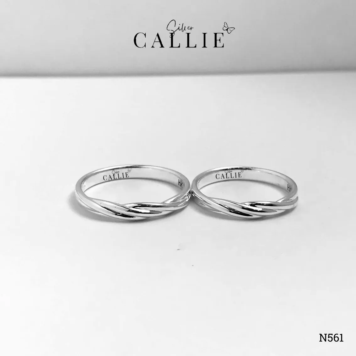N561 - Nhẫn Bạc Thiết Kế Callie Silver Đai Xoắn - Hình ảnh 2