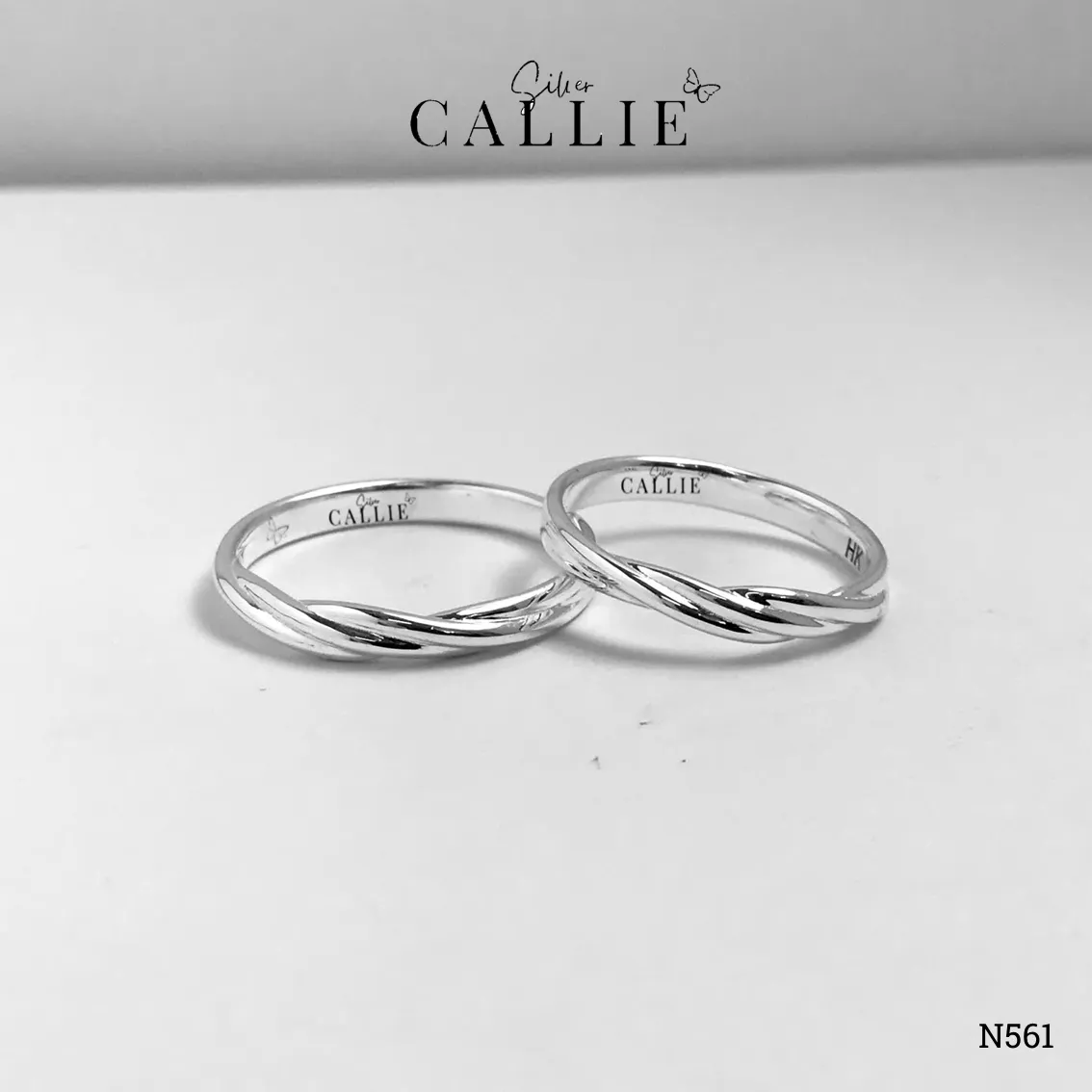 N561 - Nhẫn Bạc Thiết Kế Callie Silver Đai Xoắn - Hình ảnh 5
