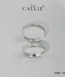 Alternative view of N563 - N564: Nhẫn Bạc Thiết Kế Callie Silver Đính Đá