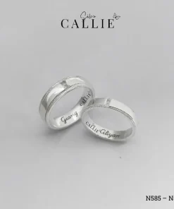 Alternative view of N585 - N586: Nhẫn Bạc Thiết Kế Callie Silver Đá Chữ Nhật