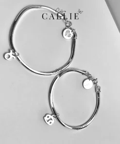 Alternative view of LD47 - Lắc Đôi Bạc Thiết Kế Callie Silver Kèm Charm