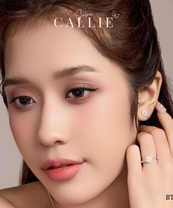 Alternative view of BT161 - Bông tai bạc Callie Silver viên chủ đá xung quanh