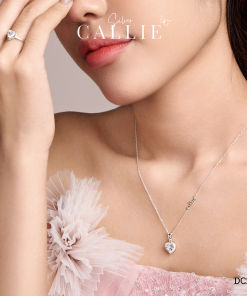 Alternative view of DC229 - DÂY CHUYỀN BẠC CALLIE SILVER ĐÍNH ĐÁ TRÁI TIM