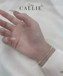 Alternative view of LT189 - Lắc Tay Callie Silver Dây Trơn Khóa Trụ
