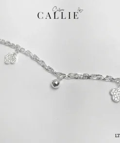 LT199 - Lắc Tay Bạc Callie Silver Cỏ 4 Lá