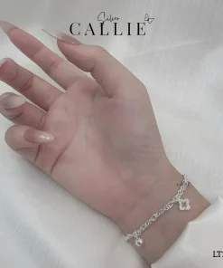 Alternative view of LT200 - Lắc Tay Bạc Callie Silver Cỏ 4 Lá Viền