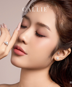 Alternative view of N302 - Nhẫn bạc thiết kế Callie Silver hoa hồng