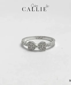 N318 - Nhẫn bạc Callie Silver hình nơ đính đá