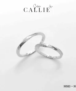 N583 - N584: Nhẫn bạc đôi thiết kế Callie Silver Đai Xoắn