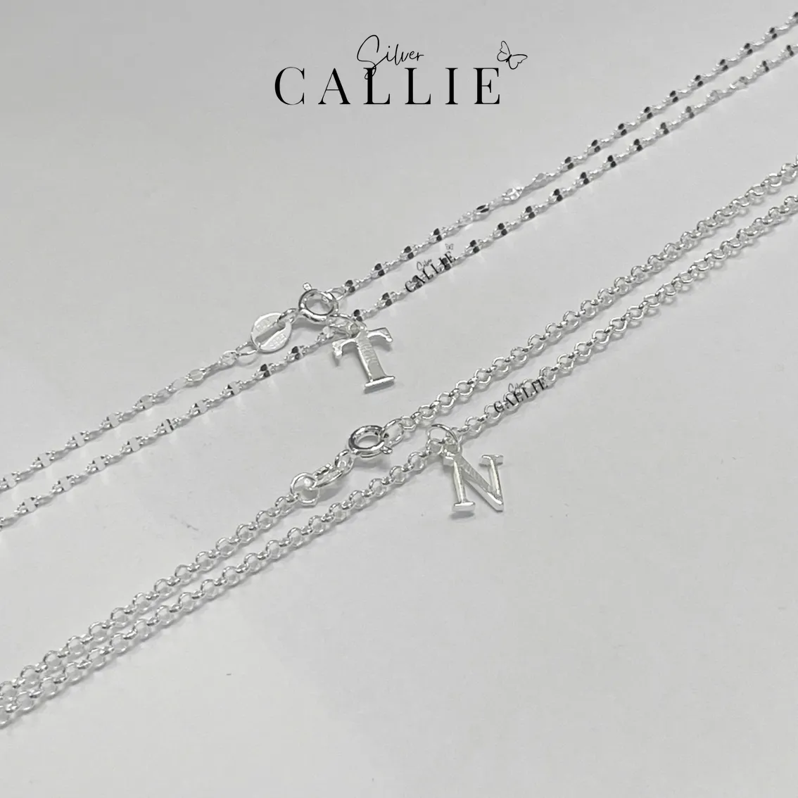 Dây Chuyền Bạc Callie Silver Mặt Chữ Cái - Image 3