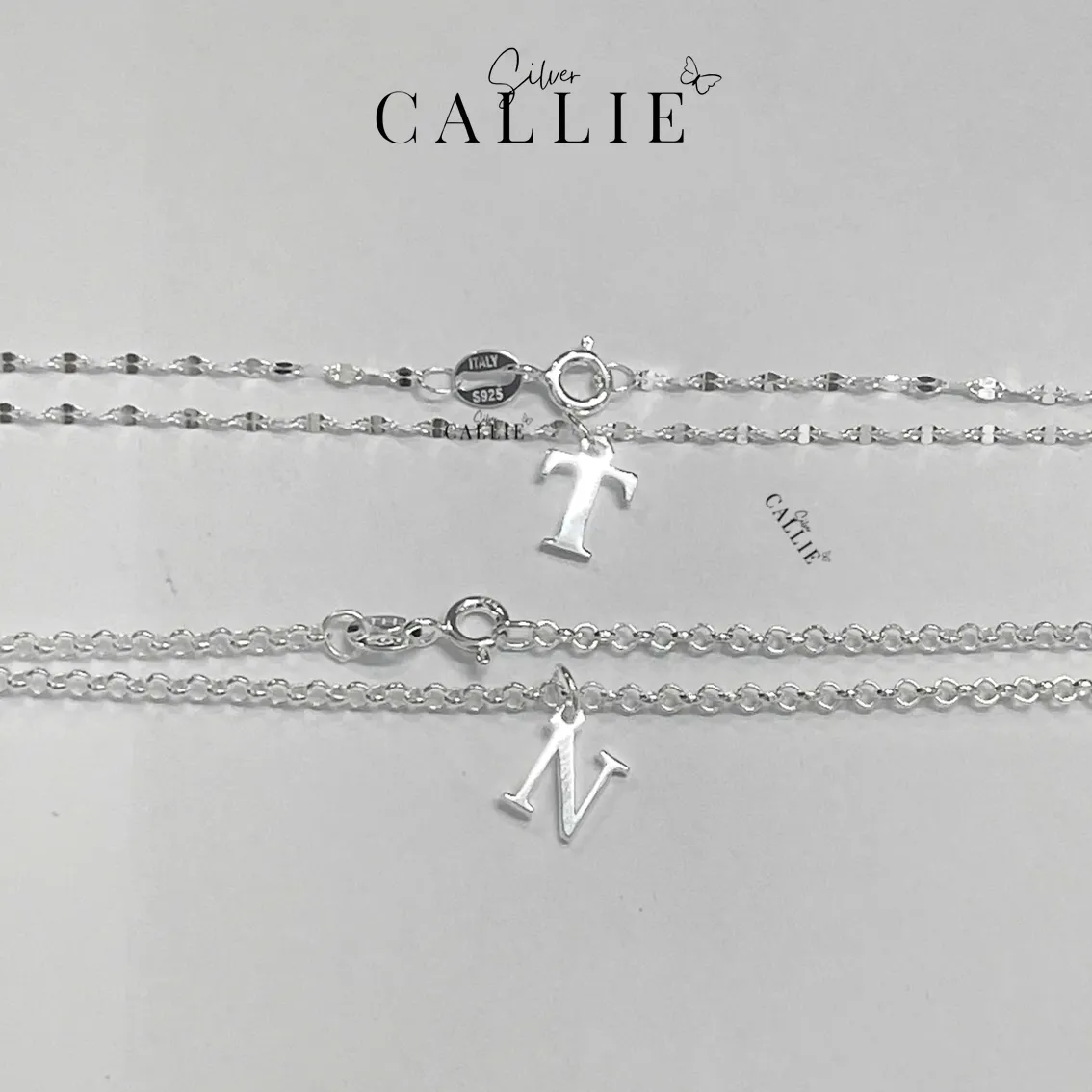 Dây Chuyền Bạc Callie Silver Mặt Chữ Cái