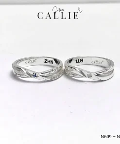 Alternative view of N609 - N610: Nhẫn Bạc Thiết Kế Callie Silver Đai Xoắn Bông Tuyết