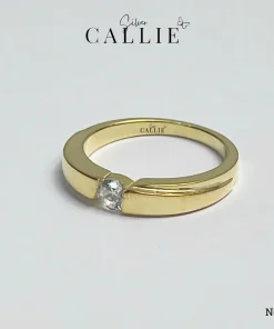 Alternative view of N622 - Nhẫn Bạc Thiết Kế Callie Silver Xoắn 1 Viên Chủ