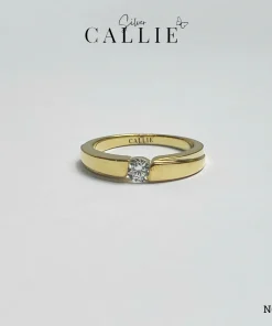 N622 - Nhẫn Bạc Thiết Kế Callie Silver Xoắn 1 Viên Chủ