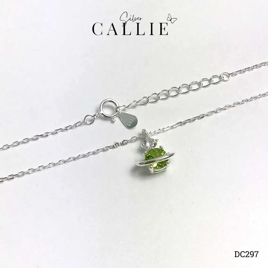 DC297 - Dây Chuyền Bạc Thiết Kế Callie Silver Đá Peridot - Hình ảnh 2