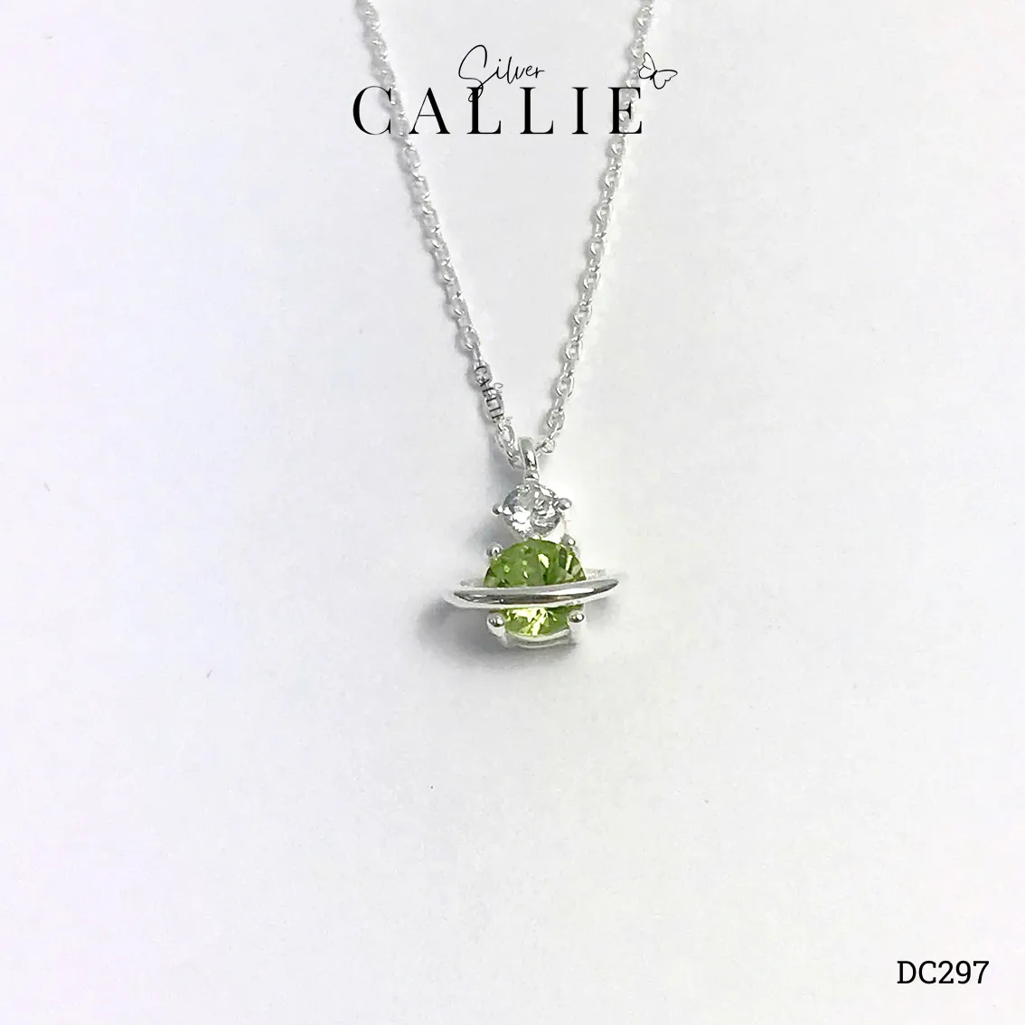 DC297 - Dây Chuyền Bạc Thiết Kế Callie Silver Đá Peridot