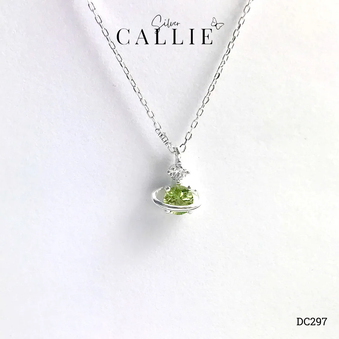 DC297 - Dây Chuyền Bạc Thiết Kế Callie Silver Đá Peridot - Hình ảnh 6