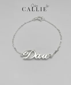 Lắc Tay Bạc Thiết Kế Callie Silver Theo Tên