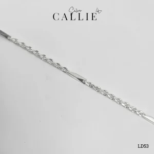 LD53 - Lắc Tay Bạc Callie Silver Xích Xen Kẽ Thanh Bạc