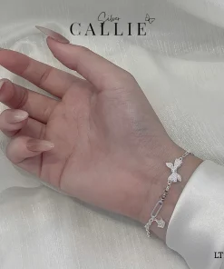 Alternative view of LT237 - Lắc tay bạc Callie Silver nơ đính đá và vương miện