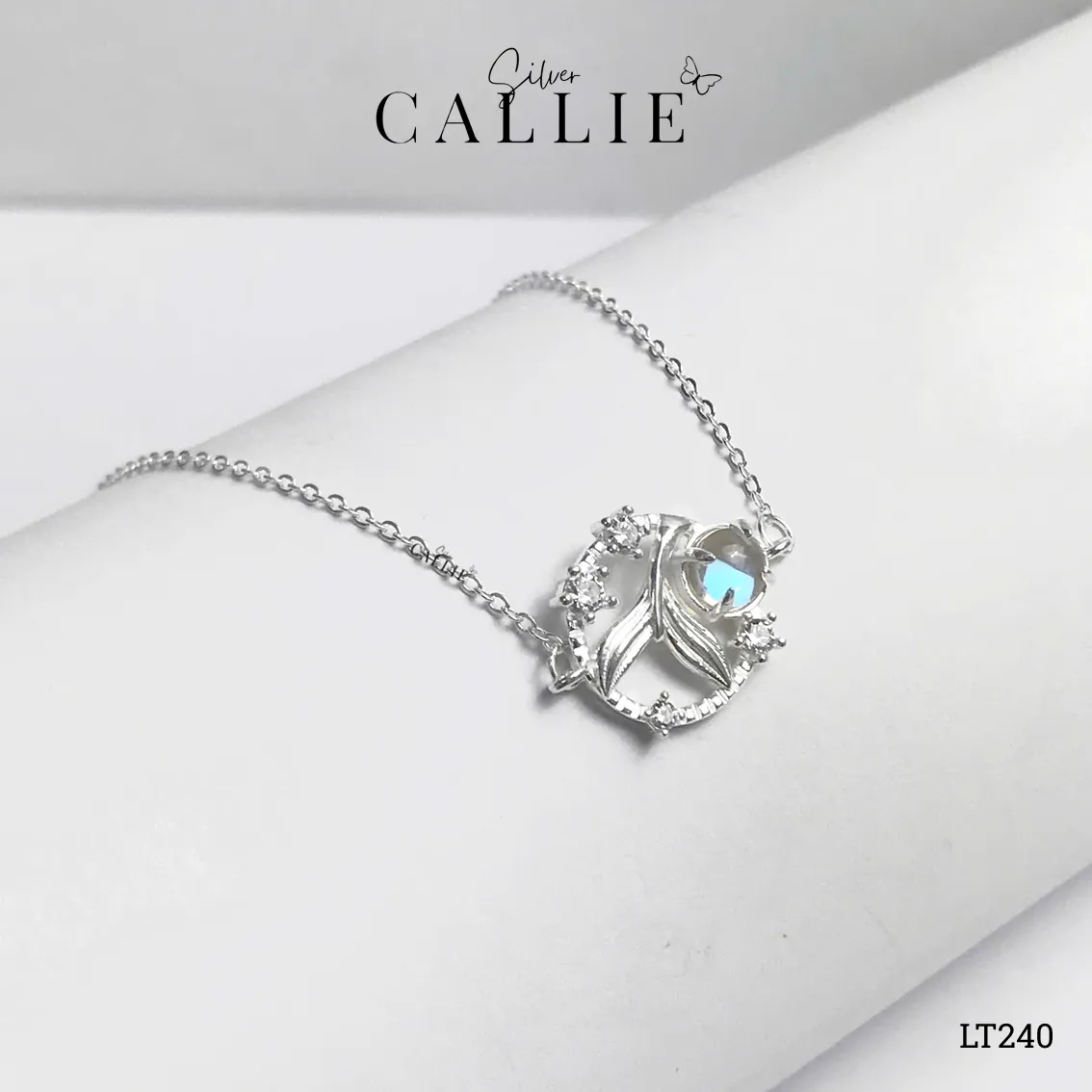 LT240 - Lắc tay bạc Callie Silver vòng tròn đuôi cá - Hình ảnh 3