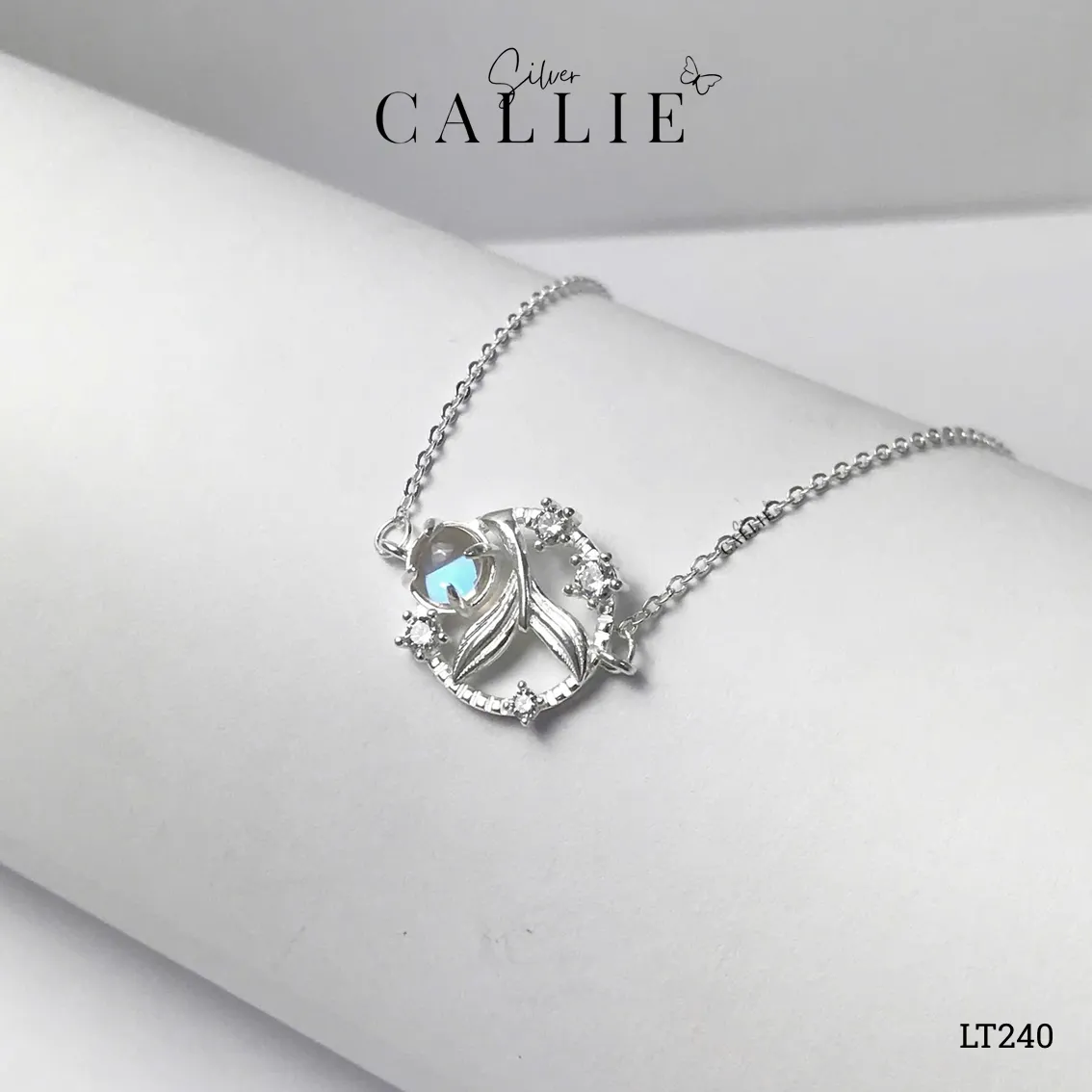 LT240 - Lắc tay bạc Callie Silver vòng tròn đuôi cá - Hình ảnh 7