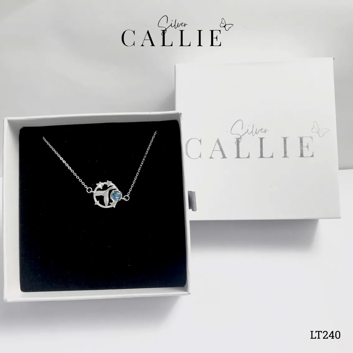 LT240 - Lắc tay bạc Callie Silver vòng tròn đuôi cá - Hình ảnh 9